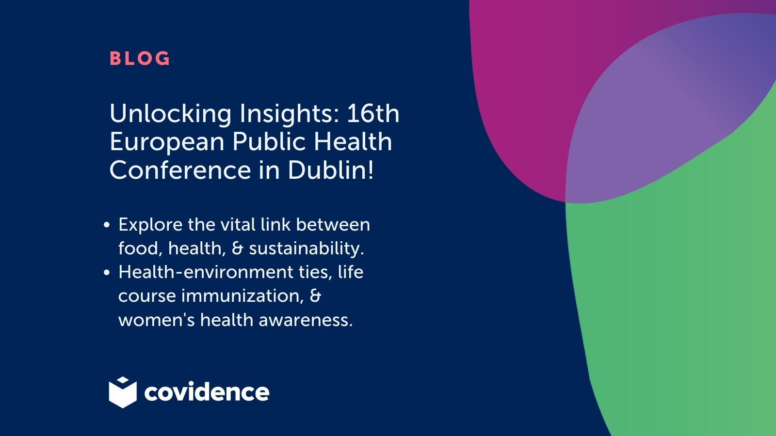 Unlocking Insights 16th European Public Health Conference in Dublin!